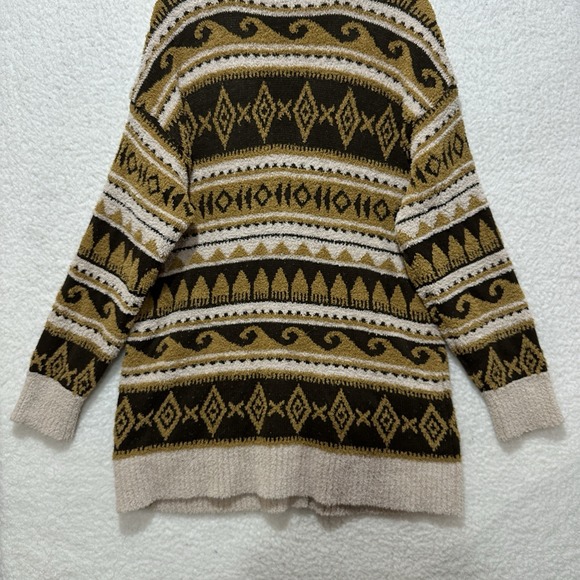 Frye Nordic Brown/Cream Button Front Sweater‎ Women's Size Large - Picture 9 of 12